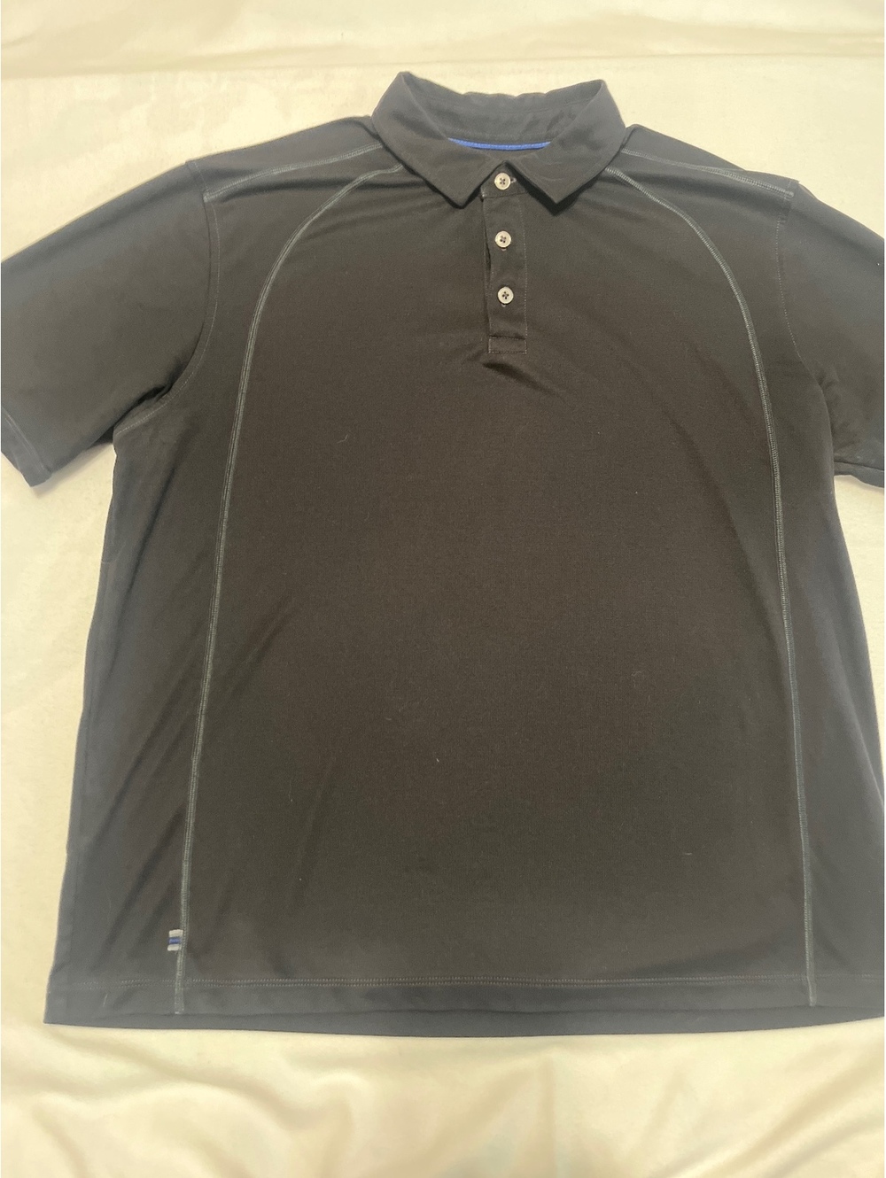 Tommy Bahama Men's Black Polo Shirt Size LT